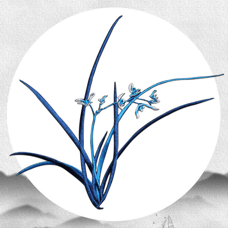 Applique Patch Flower - 1 조각 20CM X 18CM 난초