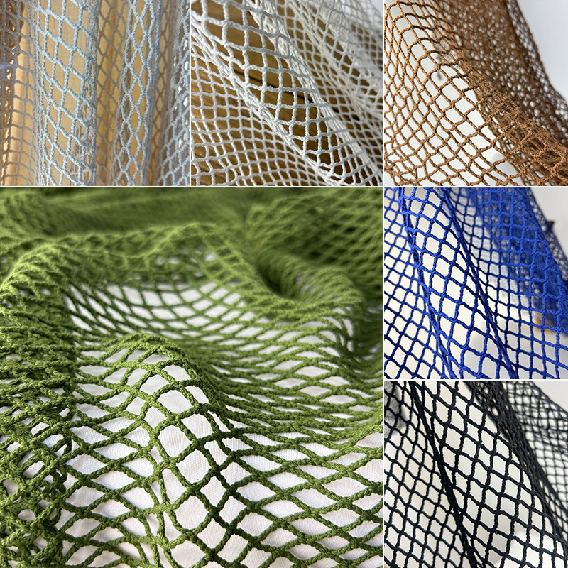 Crystal Mesh Fabric - 면 린넨 피시넷 원단, 큰 메쉬