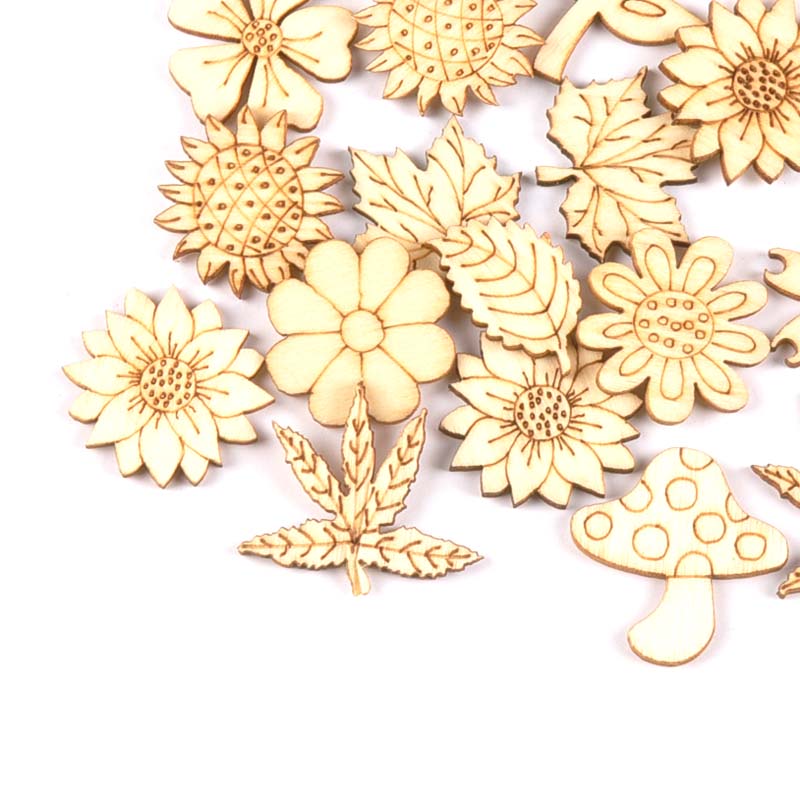 천연 나무 해바라기 잔디 스크랩북 공예품, 가정 장식용 - Craft Embellishments 리뷰 및 가격