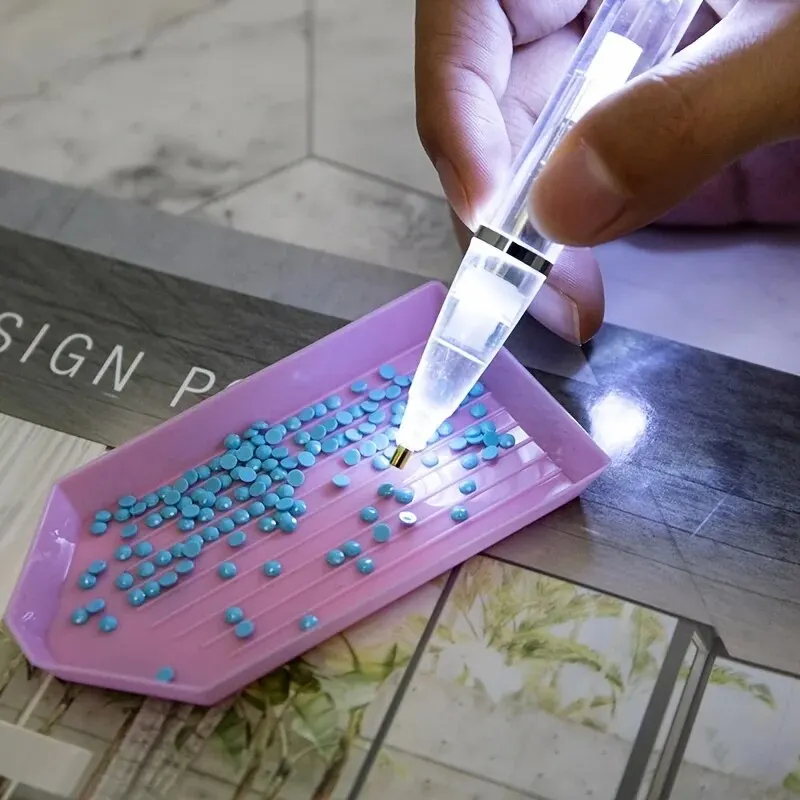 LED 라이트 다이아몬드 페인팅 펜 1개, DIY 크로 - Embroidery Embellishments 리뷰 및 가격