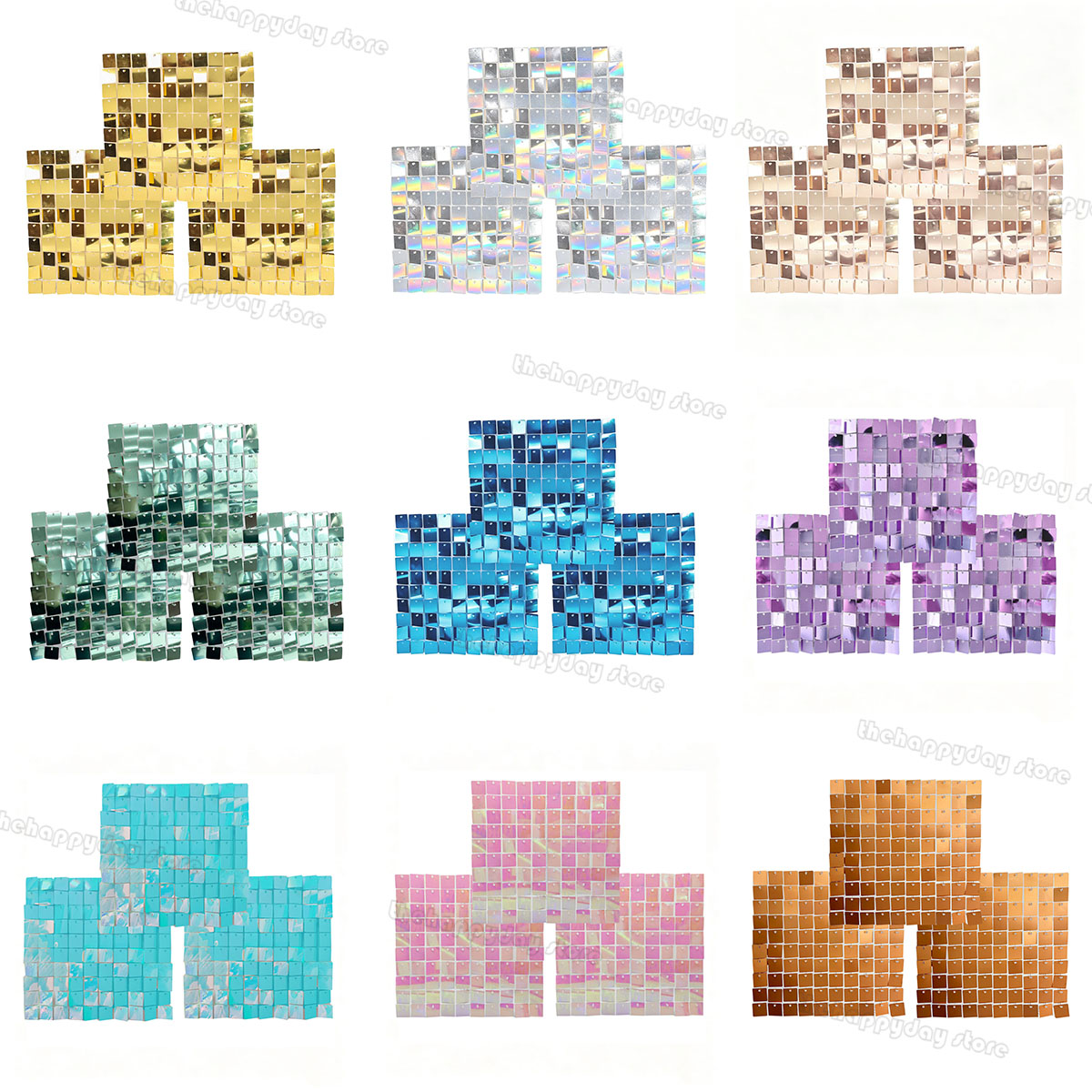 18-3개 반짝이 벽 배경 패널, 사각형 스팽글 반짝이 - Sequin Fabric Panel 리뷰 및 가격