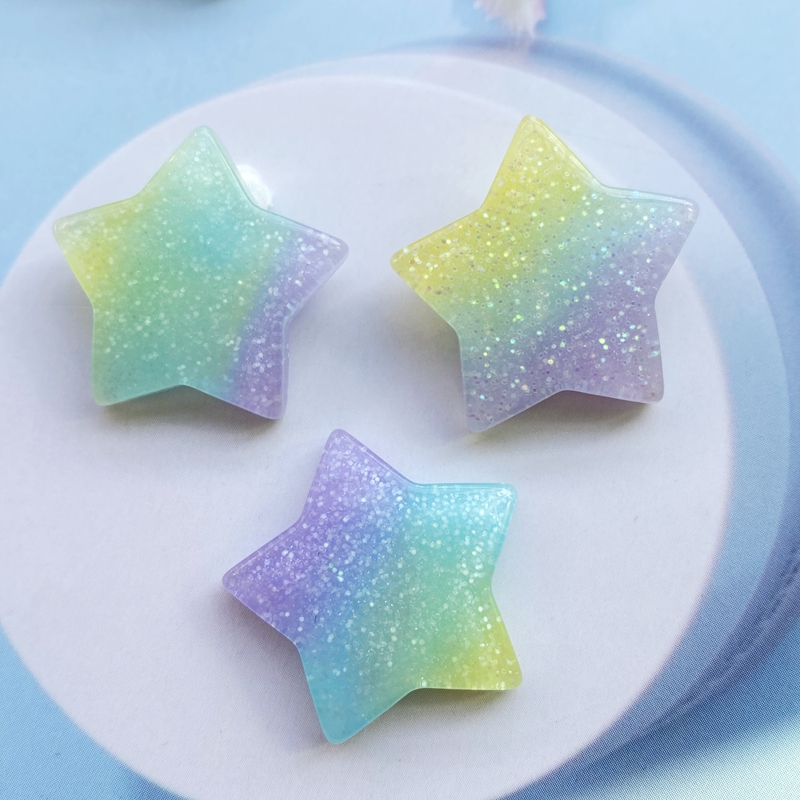 10Pcs Kawaii 귀여운 혼합 다채로운 별 플랫  - Craft Embellishment 리뷰 및 가격