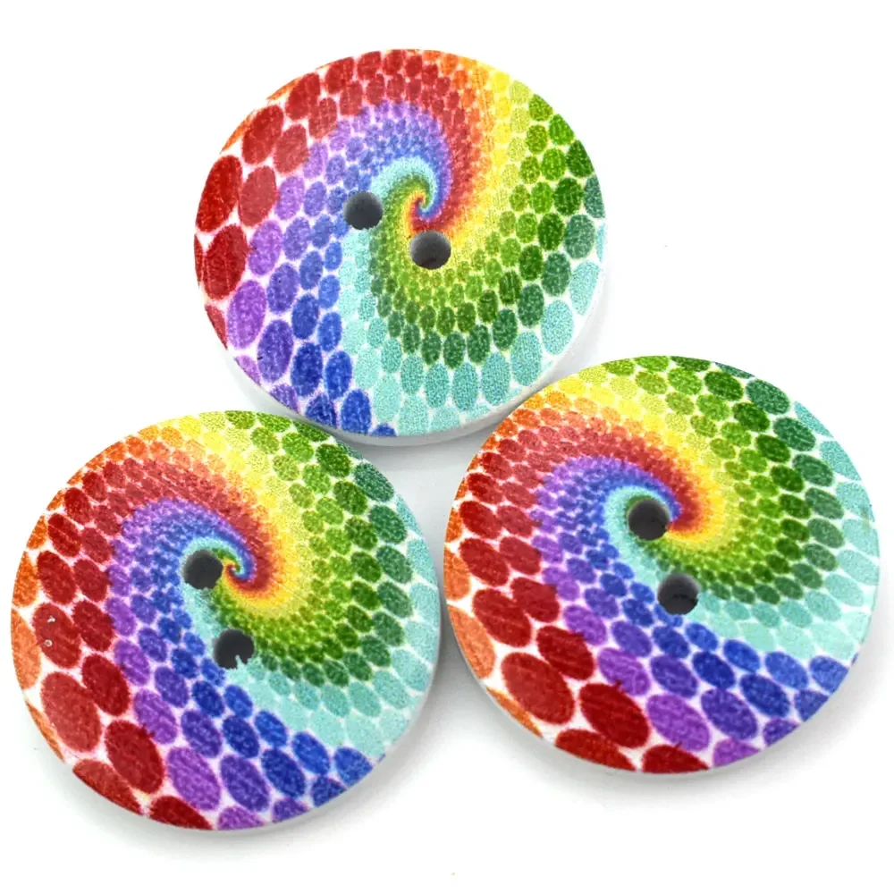 300개 15/20mm 나무 원형 무지개 공작새 페인팅 - Craft Embellishment 리뷰 및 가격
