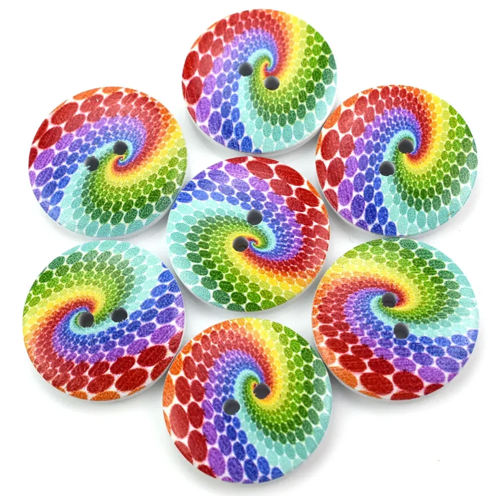 300개 15/20mm 나무 원형 무지개 공작새 페인팅 - Craft Embellishment 리뷰 및 가격