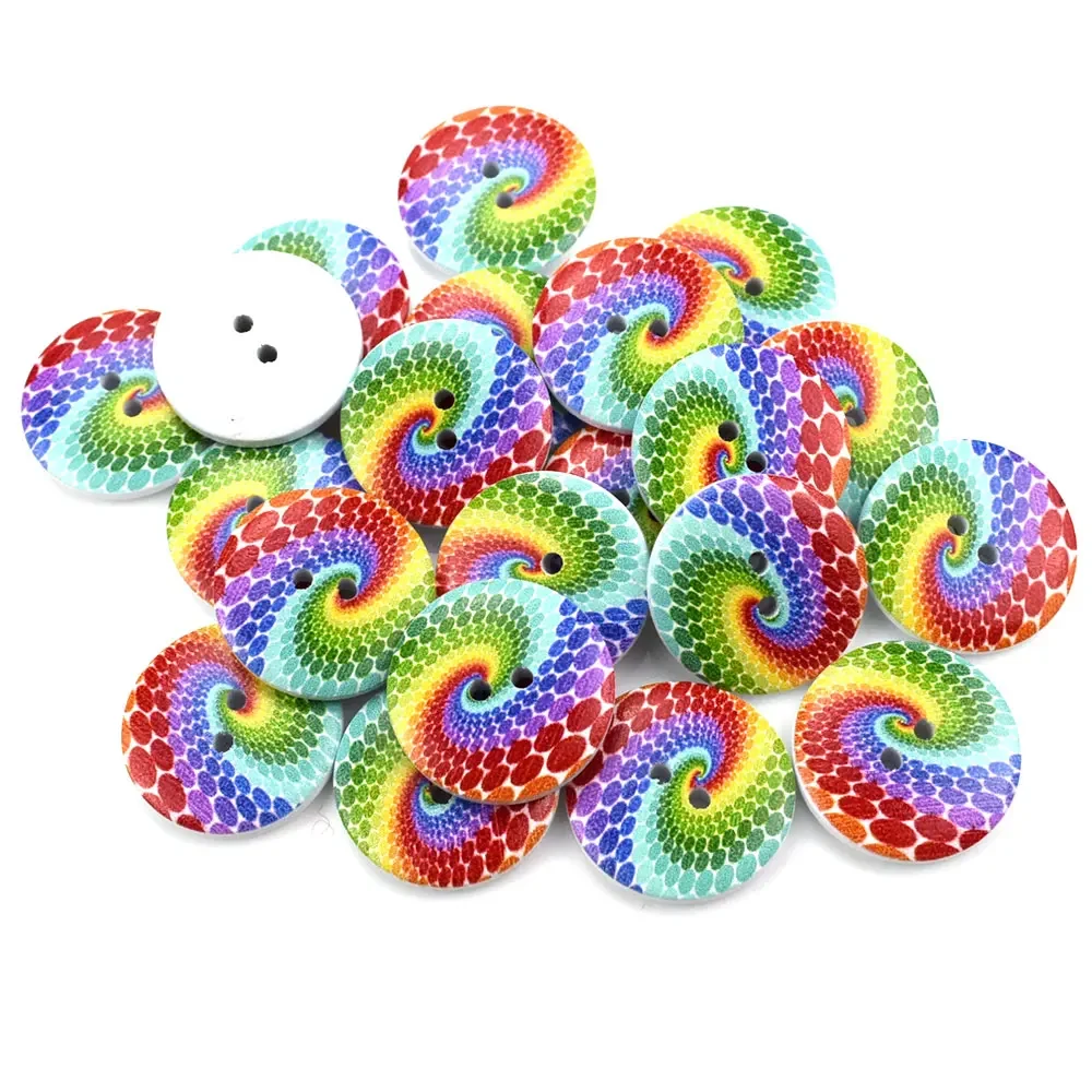 300개 15/20mm 나무 원형 무지개 공작새 페인팅 - Craft Embellishment 리뷰 및 가격