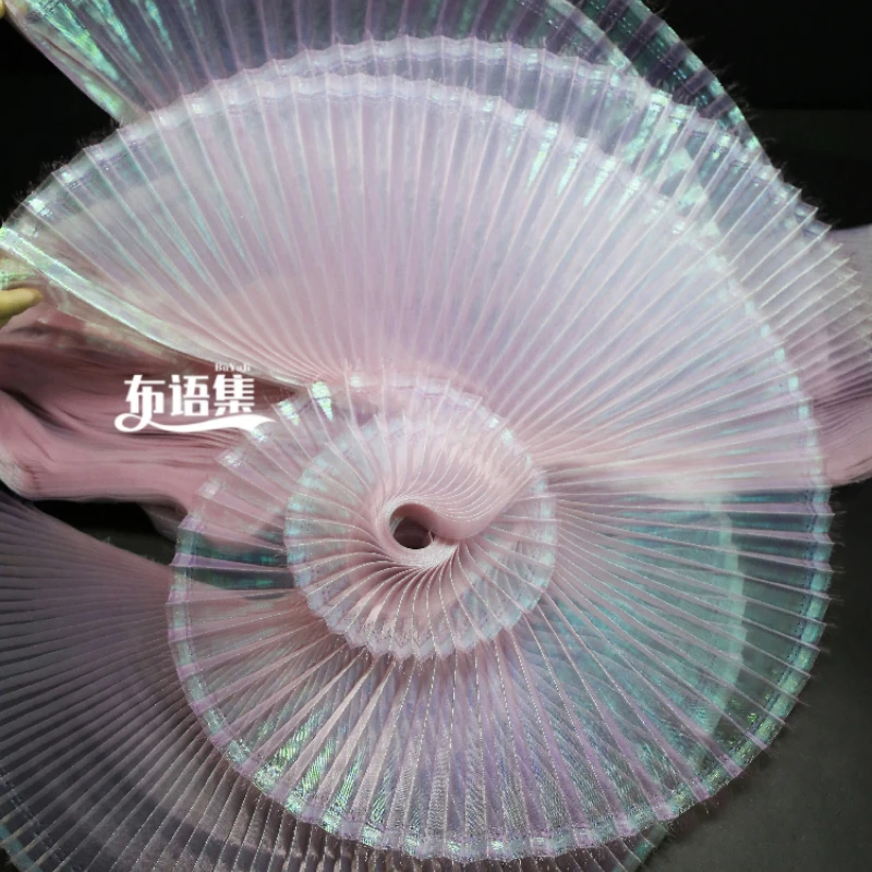 오르간 플리츠 원단 환상적인 색상 창의적인 패션 디자인 - Crystal Mesh Fabric 리뷰 및 가격